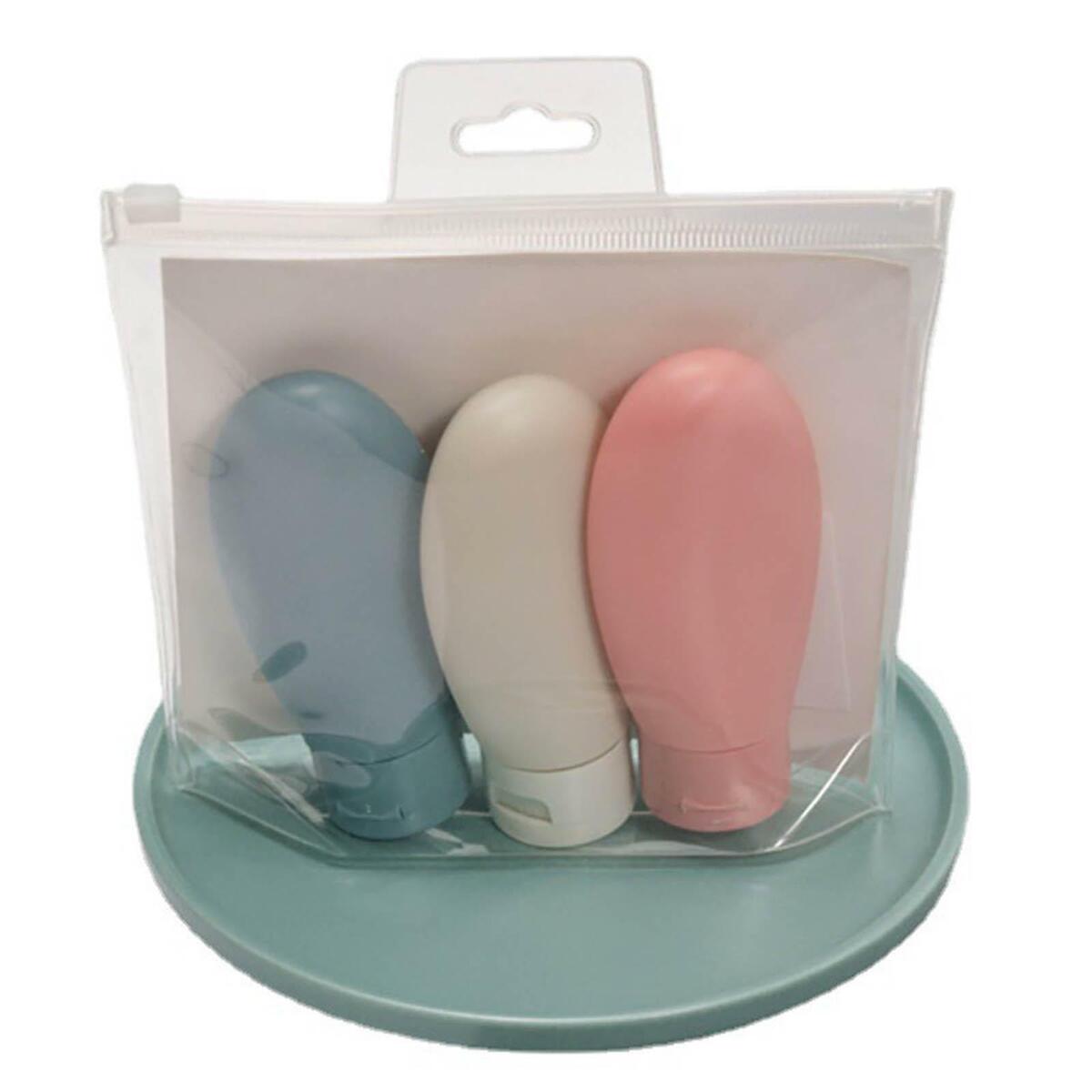 3x Portable Travel Bottles Leak Proof Refillable for Lotion Conditioner