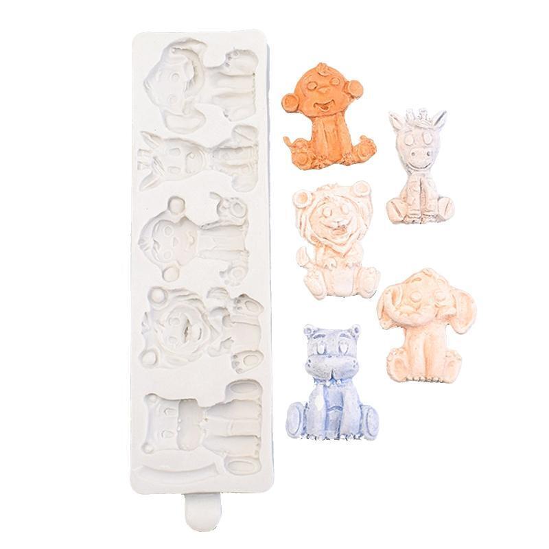 Soap Molds Silicone Craft Mold Handmade Exquisite Animal Lion Monkey Elephant