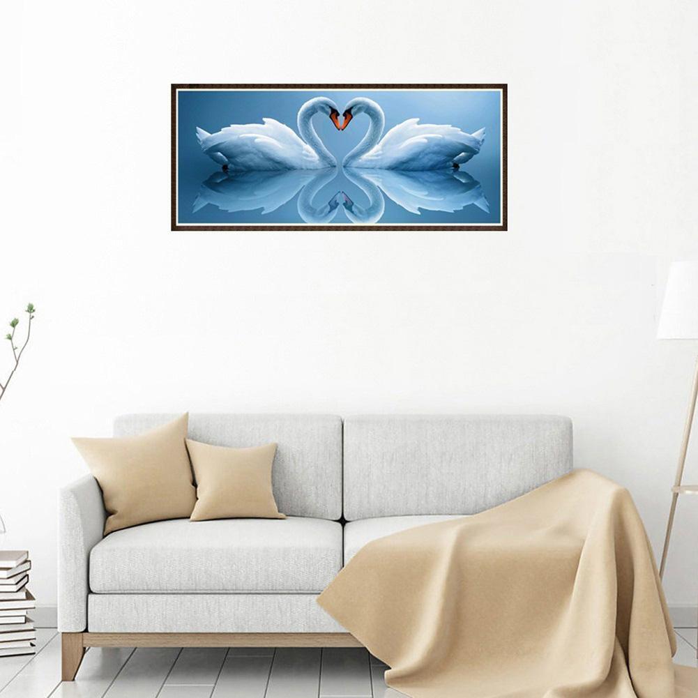 Swan 5D Round Crystal Diamond Painting Embroidery DIY Cross Stitch Set(1)