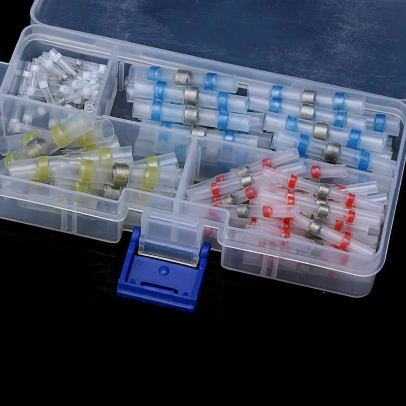 100 pcs Heat Shrink Wire Connectors Marine Automotive Waterproof Terminals Set