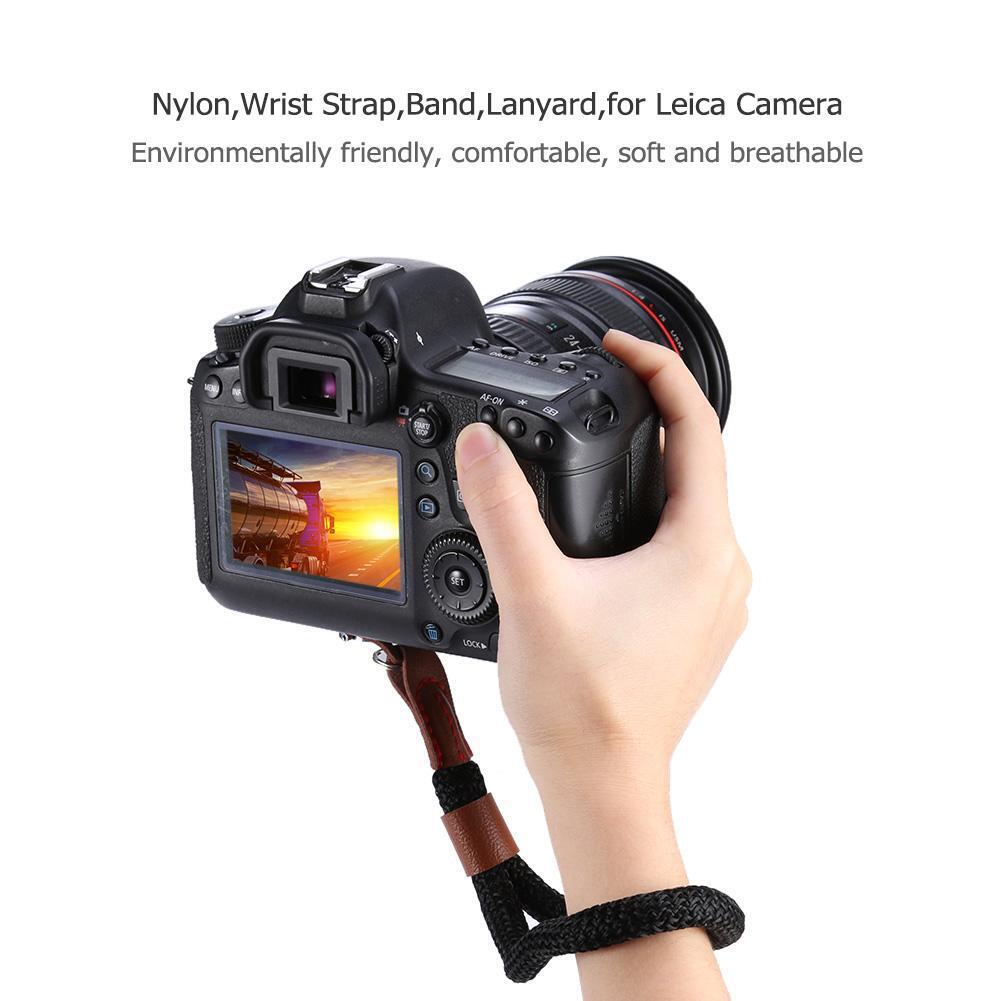 Nylon Rope Wrist Strap Wrist Band Lanyard for Leica Digital Camera (Black)