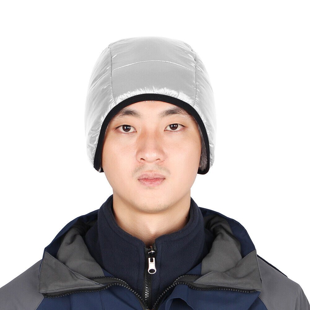 Warm Cycling Down Cap Windproof Skiing Ear Protection Beanie Hats (Gray)