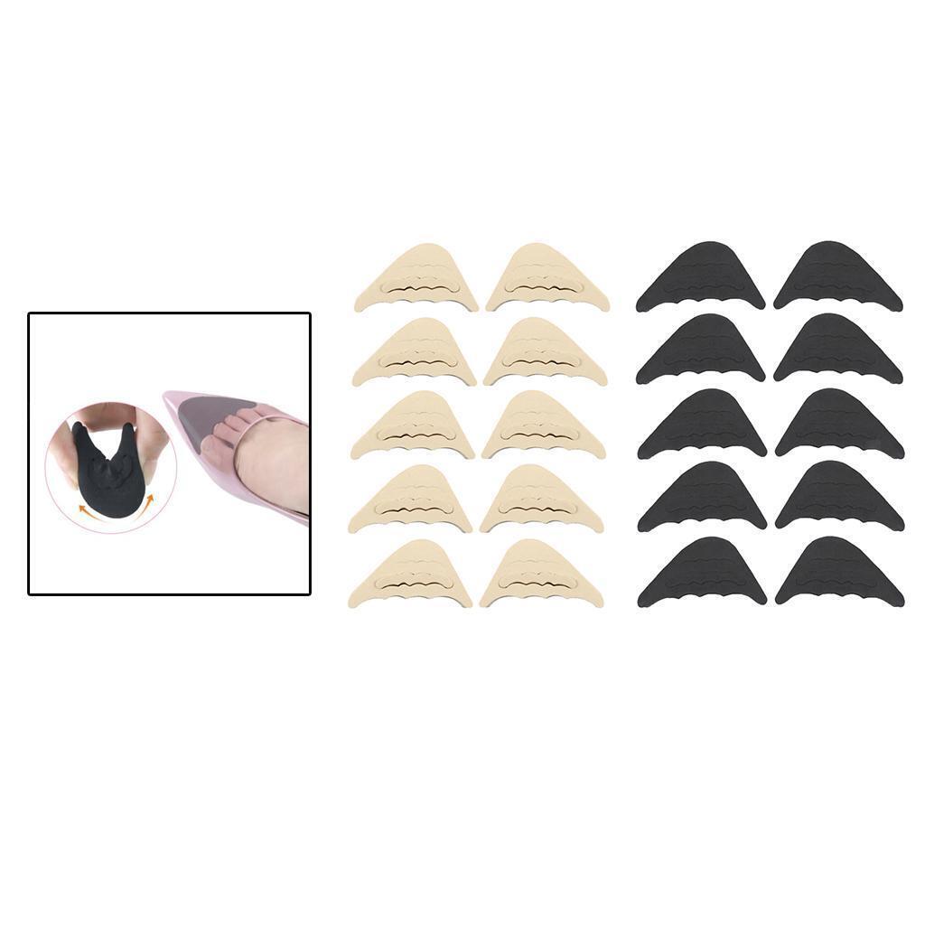 10 Pairs 's Forefoot Insert Pads Forefoot Front Toe Filler
