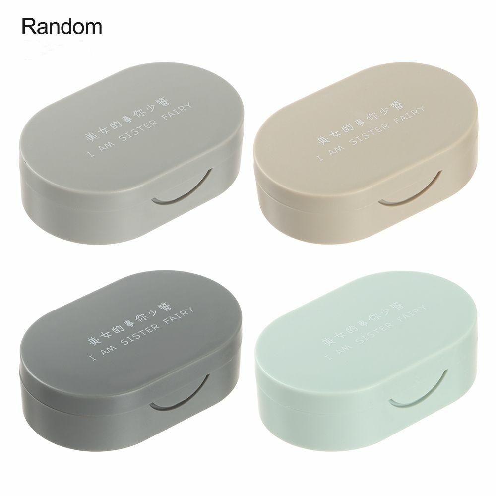 Lovely Travel Mini Square Contact Lens Case Contact Lenses Box with Mirror