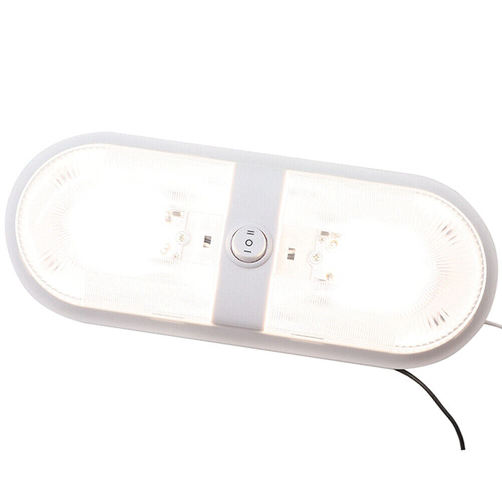 10-24V 48 LED RV Ceiling Light with Rocker Switch for Camper Yacht Boat