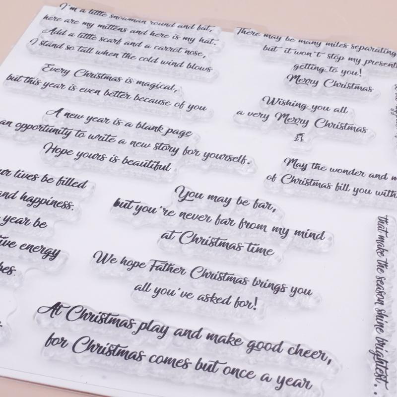 Christmas Wishes Silicone Clear Seal Stamp DIY Scrapbooking Embossing Photo Card