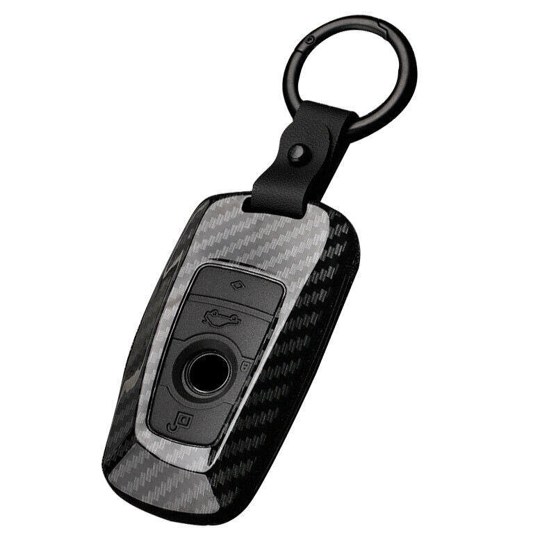 Carbon Fiber Remote Key Cover Skin Protector Fit For BMW 1 2 3 4 5 6 7 Series