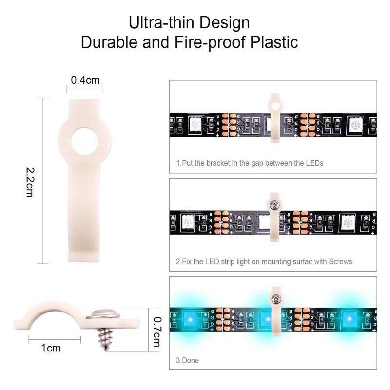 47 Pcs 4 Pin T&L Shape Led Connectors Kits RGB LED Strip Light Accessories