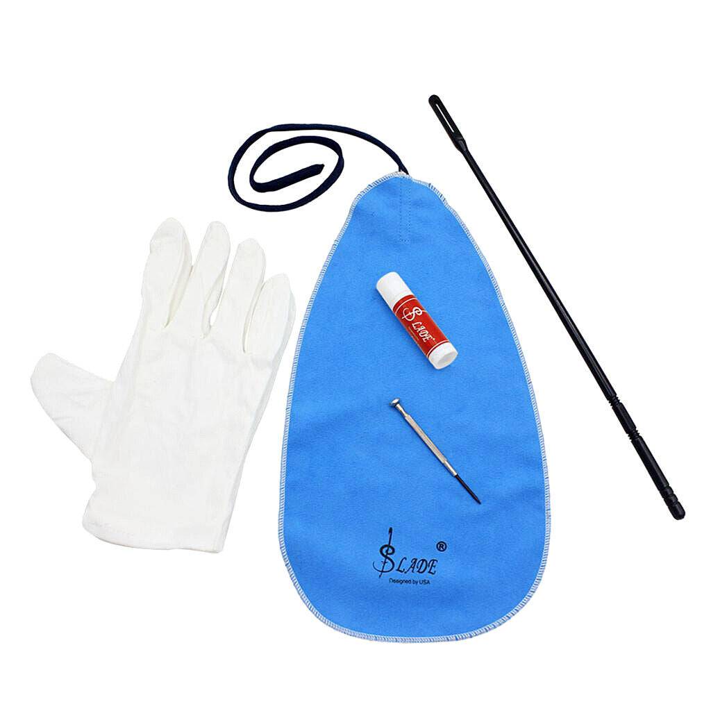 Flute Piccolo Maintenance Cleaning Tool Kit for Flute Woodwind Instrument