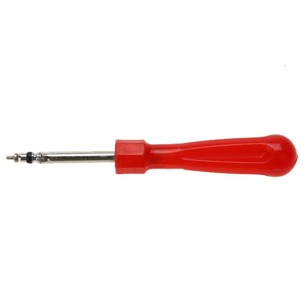 Valve Core Removal Tool Screw Driver Tire Repair Wrench with 5 Valve Cores
