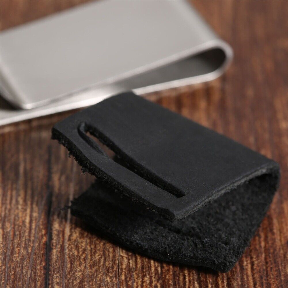 Black Leather Practical Pen Holder Organizer For Passport Notebook Diary Memo