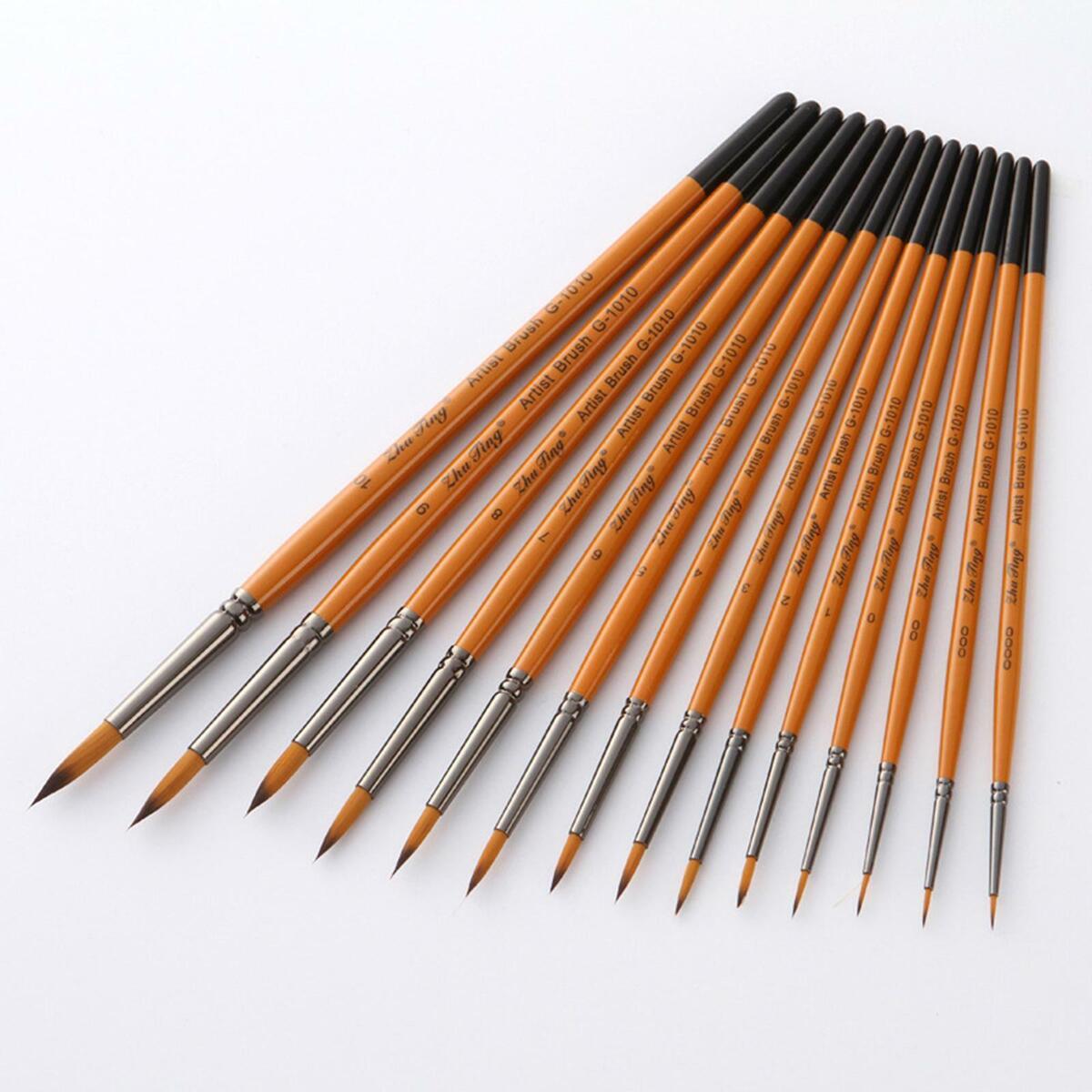 14pcs  Paint Brushes Professional Paint Brush Gouache