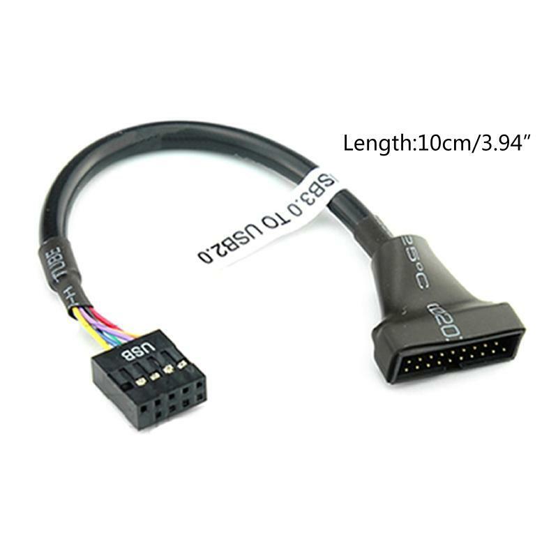 USB3.0 toUSB 2.0 19/20 Pin USB 3.0 Female to 9 Pin USB2.0 Male Motherboard Cable