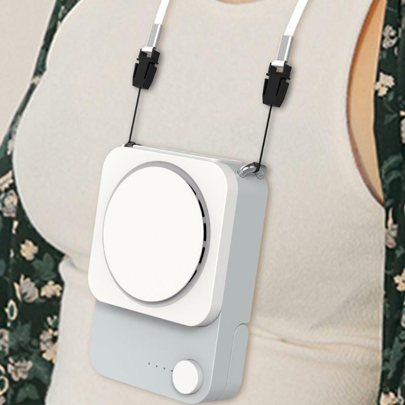 Lazy Hanging Neck Fan USB Charging Mini Desktop Small Fan Strong Wind Neck Fan