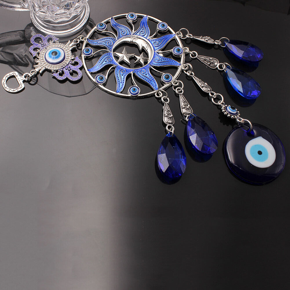 Crystals Dream Catcher Pendant Ornaments Blue Devil Eye Home Room Decor