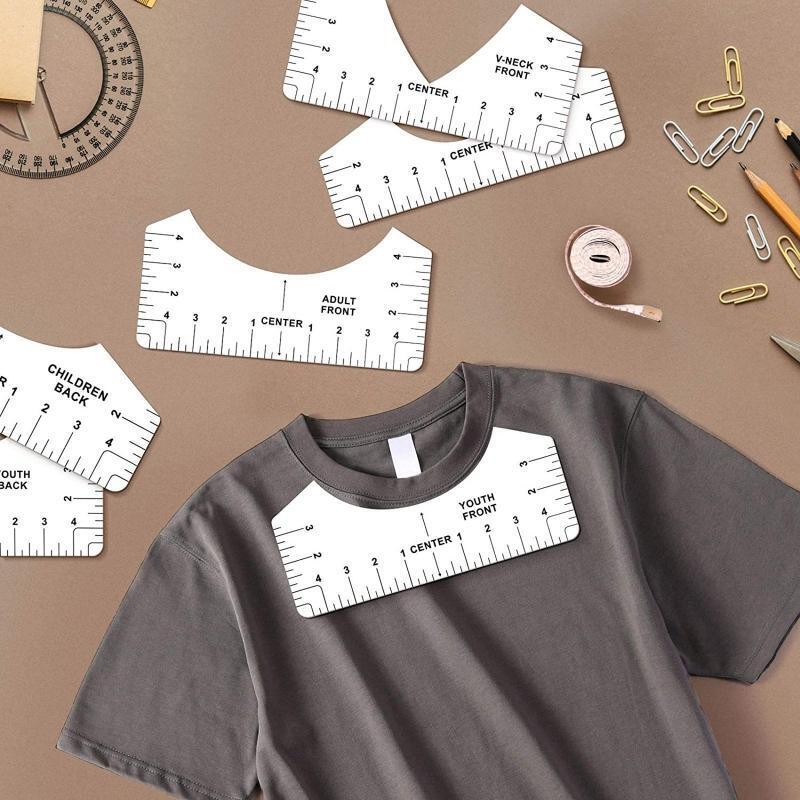 8pcs T-Shirt Alignment Ruler Guide Tool to Center Designs for Vinyl Placement