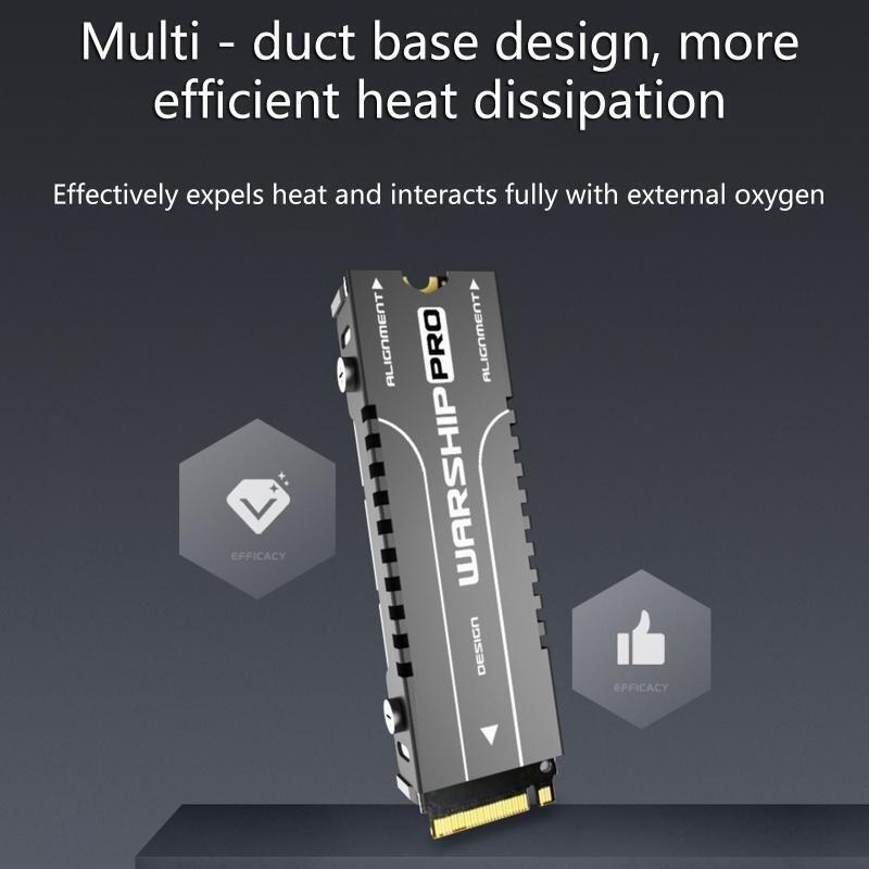 Aluminum M.2 NVME SSD Heat Sink Supports M.2 NVME SSD 2280 Desktop Dedicated