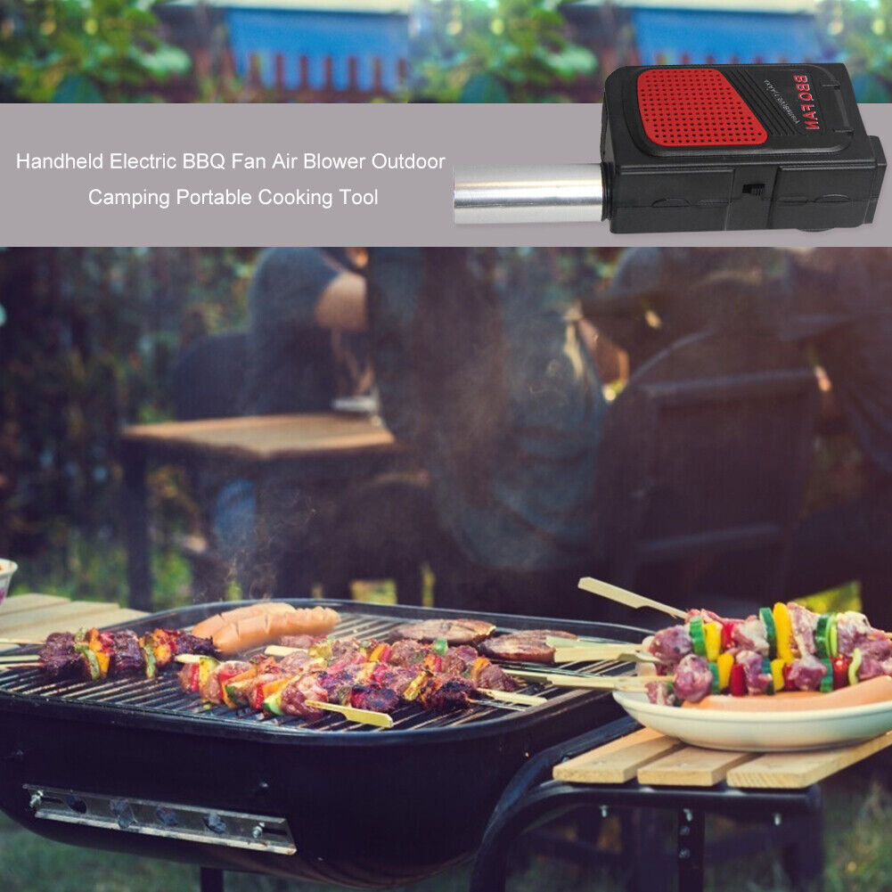 Handheld Electric BBQ Fan Air Blower Outdoor Camping Portable Cooking Tool