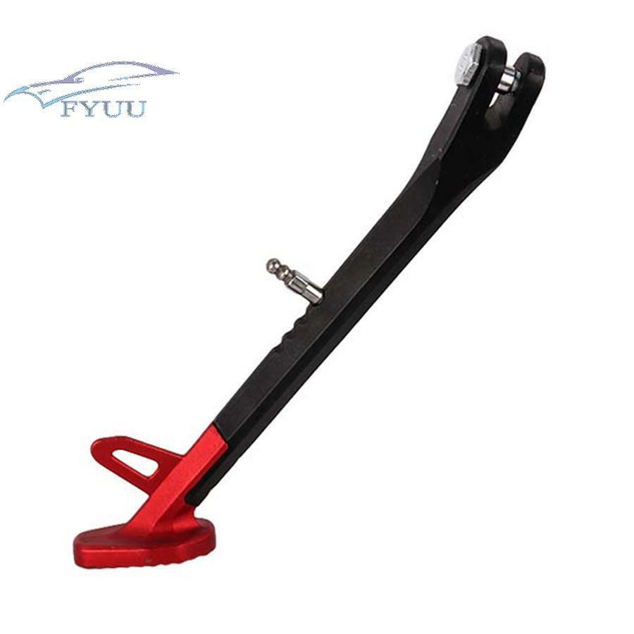Motorcycle Single Side Stand Leg Kickstand Supporter 220MM CNC Alloy Black+Red