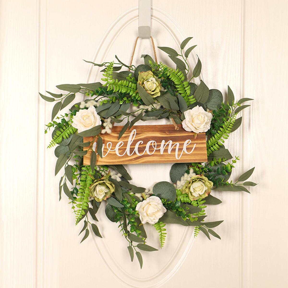 18inch  Wreath Farmhouse Garland Front  Hanging  Decor