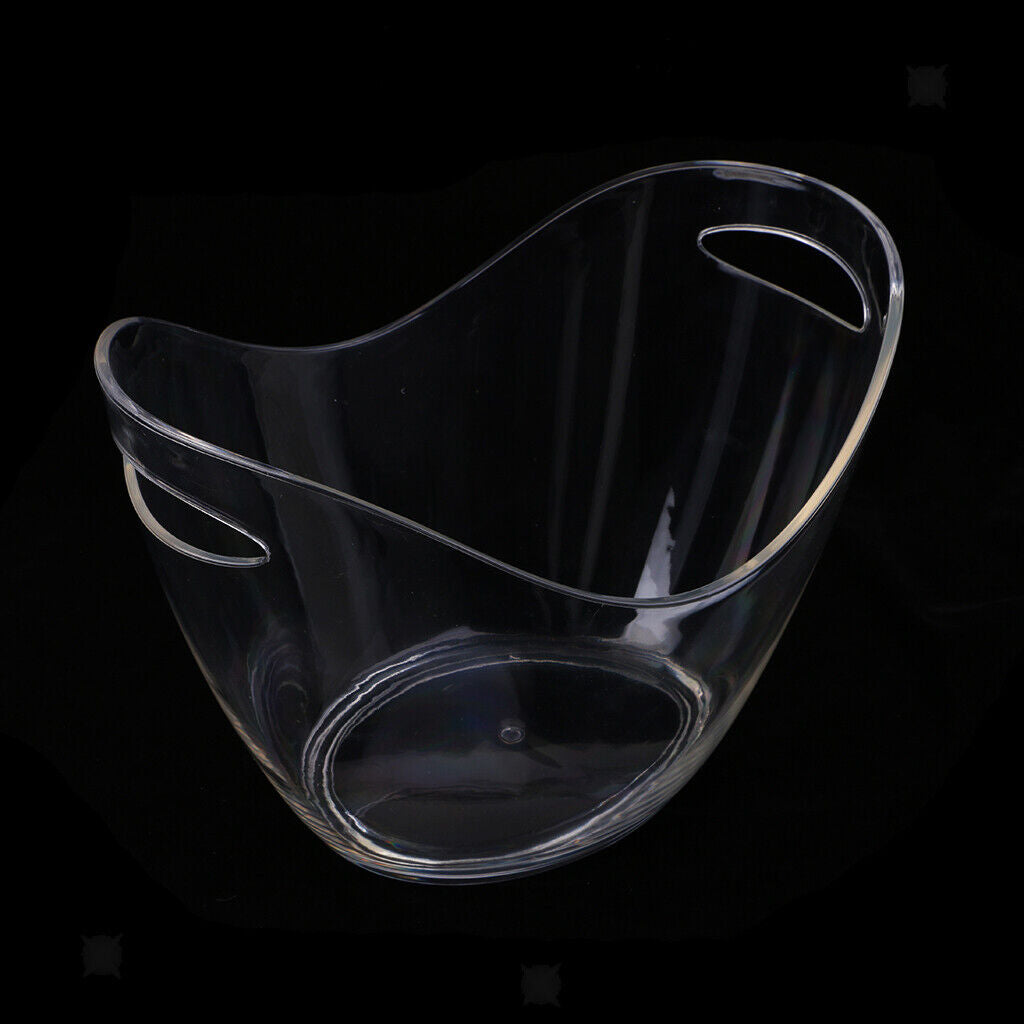 Clear Acrylic Ice Bucket Wine Cooler Barware Party Champagne Buckets 26x20cm