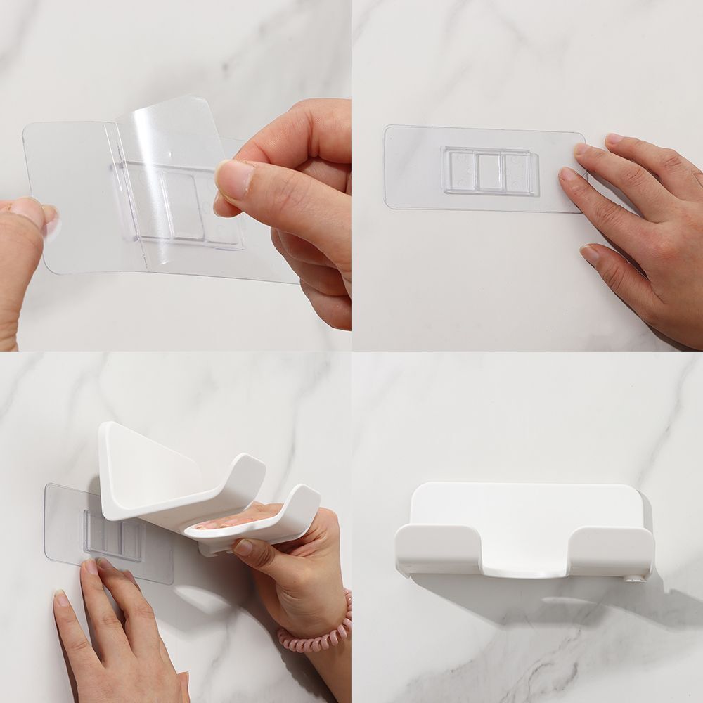 Plastic Home Storage Shelf Hairdryer Hook Storage Rack Hair Dryer Holder