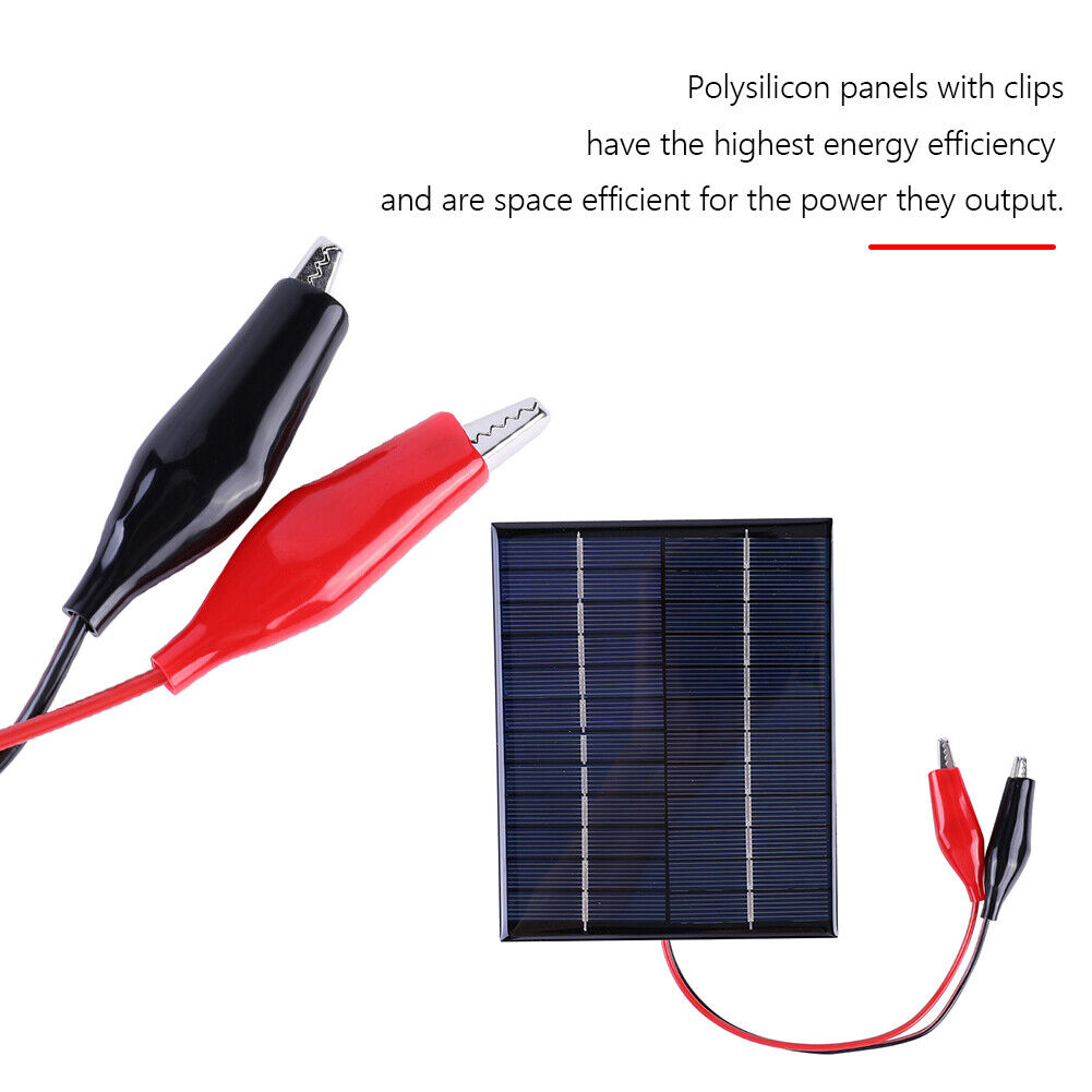 Waterproof Solar Panel 5W 12V Outdoor Portable DIY Polysilicon Epoxy Panels