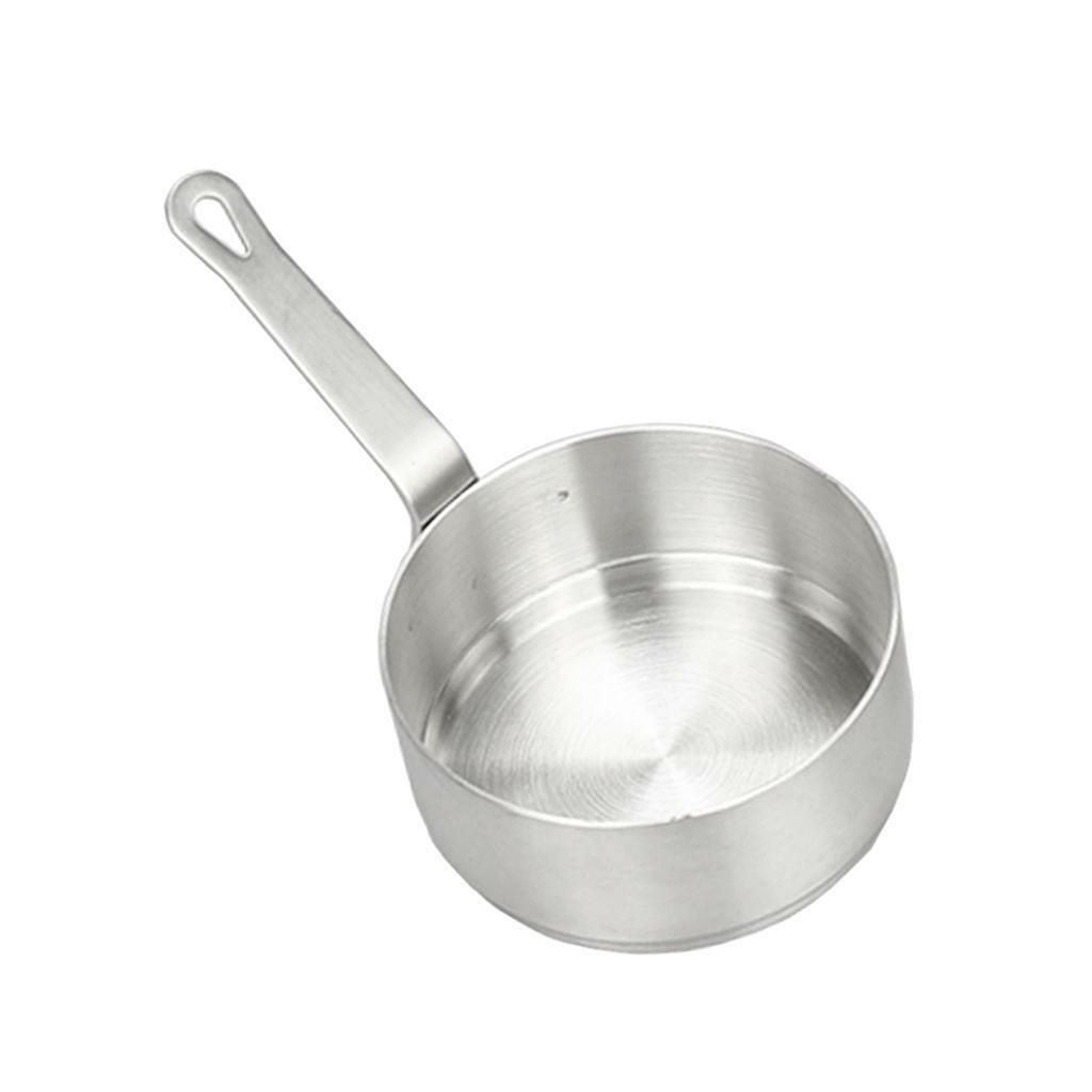 2 Pieces Stainless Steel Mini Sauce Pan Porridge Warmer Cookware 100ml