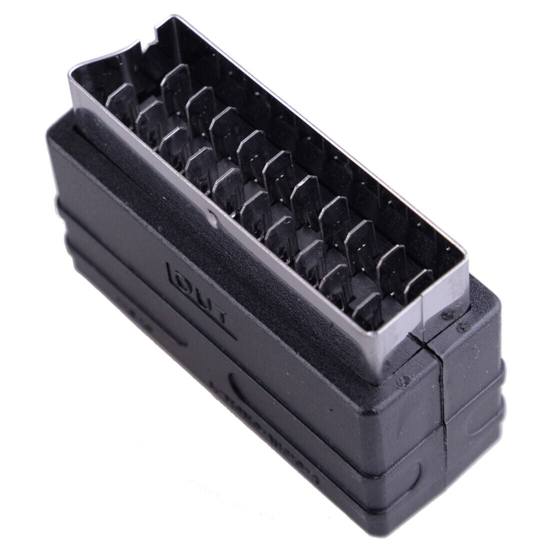 RGB Scart Plug Male to 3 RCA Female A/V Converter Adaptor Fit DVD TV VCRs BS Li