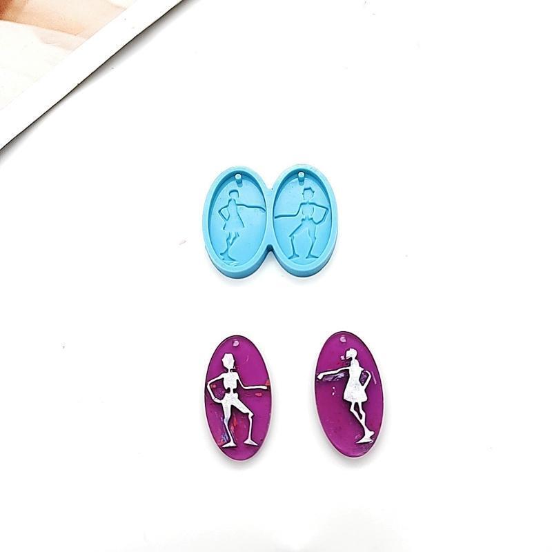 Earrings Pendant Jewelry Mold Pendant Decoration Witch Coffin Cat Mirror Mold