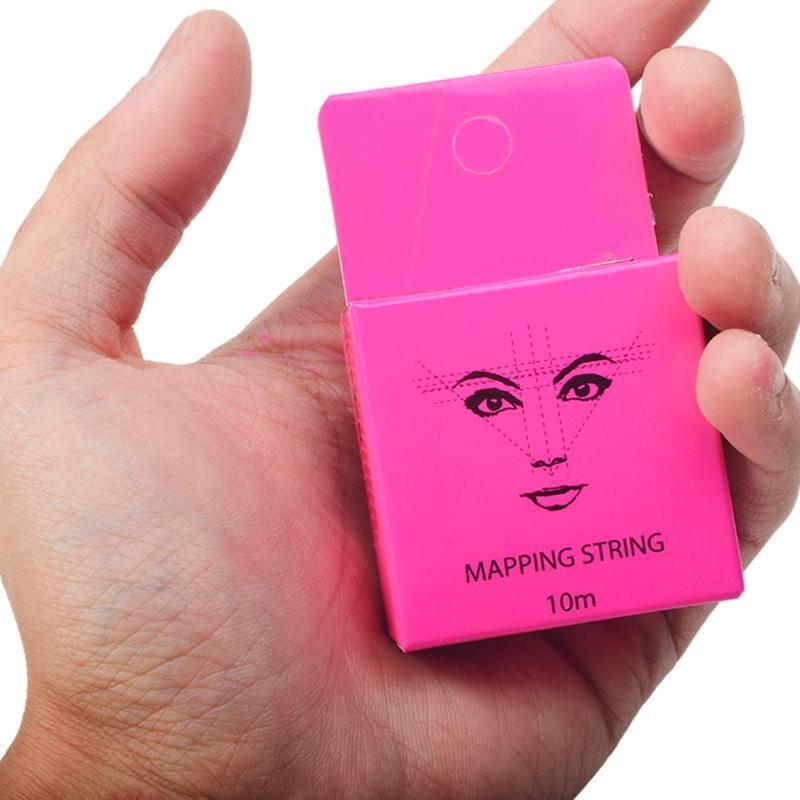 10 m Tattoo Thread Pink Eyebrow Marker Thread Pre Inked Brow Mapping String