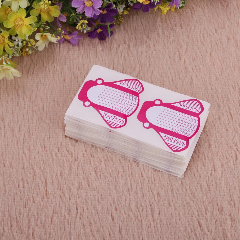 100 Nail Forms for Acrylic UV Gel Nail Art Tip Extension Brand New