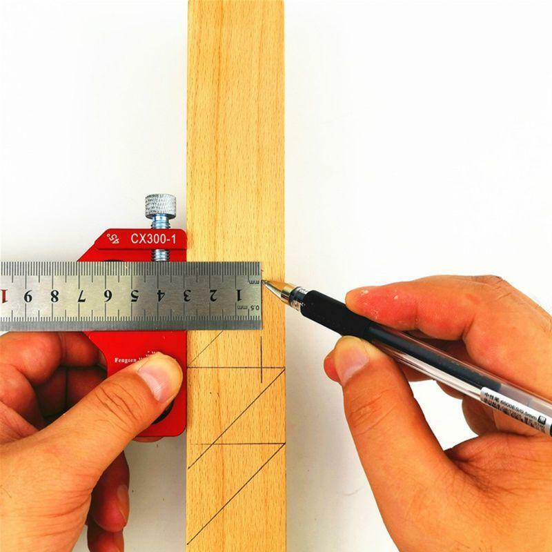 Aluminum Alloy CX300-1 Height Ruler 300mm Scale Ruler Woodworking Ruler