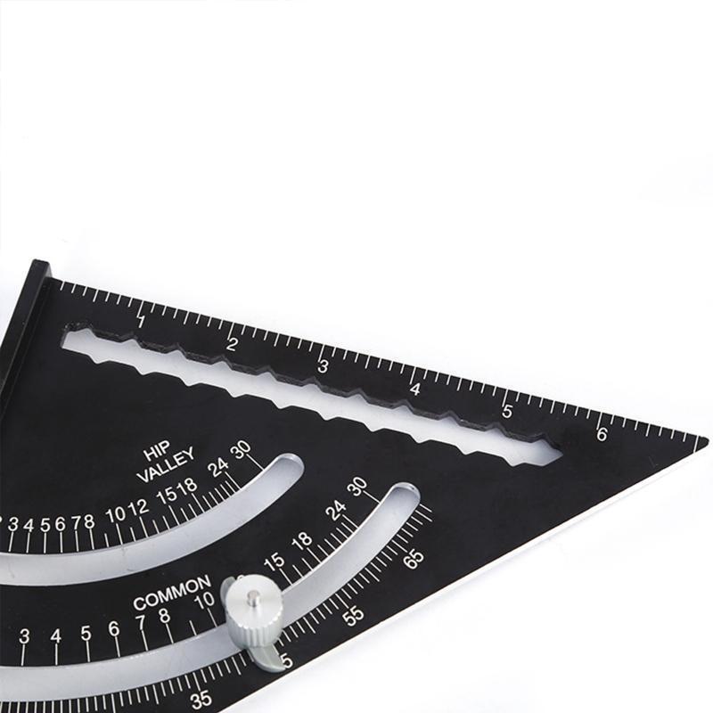 7" Metric Angle Protractor Triangle Ruler Woodworking Line Ruler Measuring Gauge