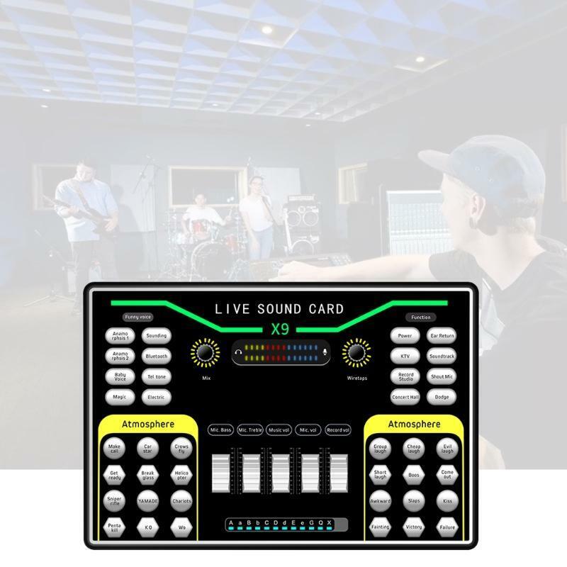 Dual Mobile Phone Live Broadcast Sound Card Cellphone Webcast Voice Changer