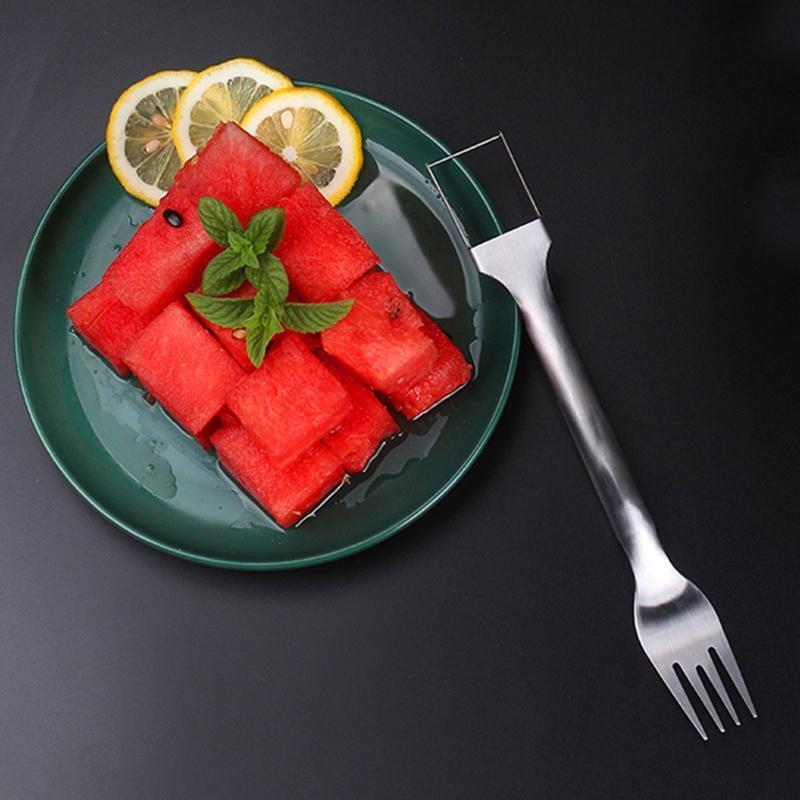 Watermelon Cutter Fruit Cut Tool 304 Stainless Steel Fruit Fork Slicer Durable