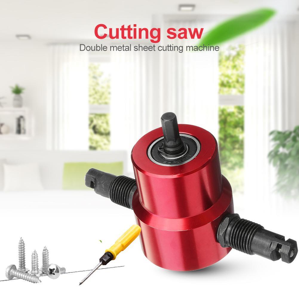 Metal Nibbler Metal Iron Sheet Cutter Drill Attachment Hand Tools w/Wrench