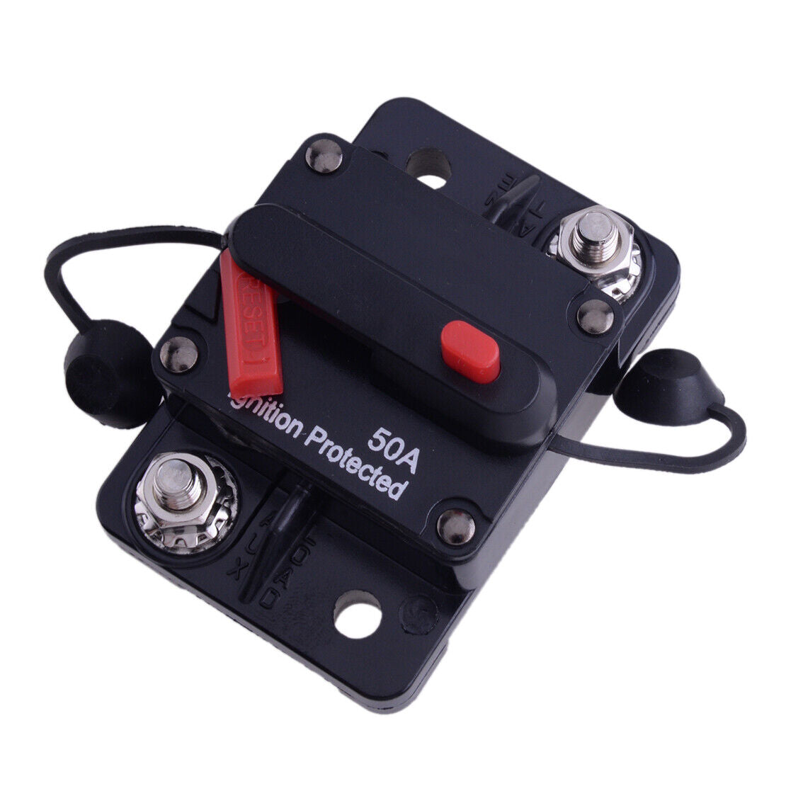 New Marine Grade Inline 12 Volt 50 Amp Power Circuit Breaker Manual Reset Audio