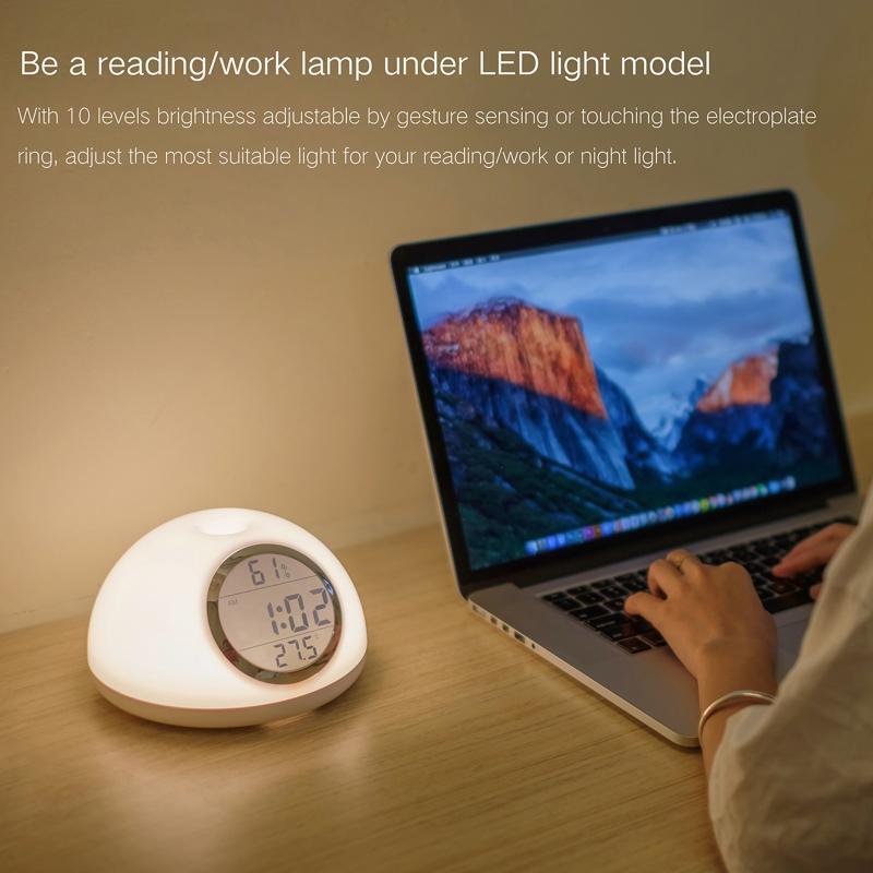 Gesture-Sensing Colorful Light, Digital Alarm Clock for Kids Teen Bedroom Gift