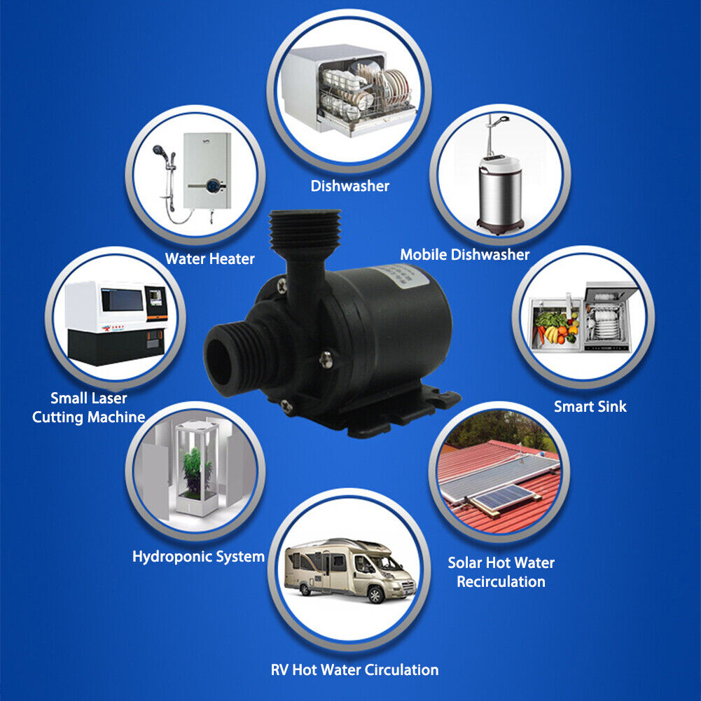 Brushless Water Pump 800L/h Submersible Fountain Aquarium Circulating (24V)