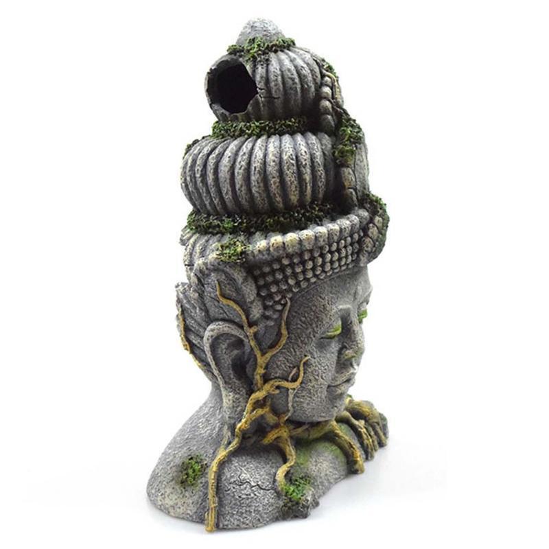 Classic Aquarium Decoration Bodhisattva Statue Fish Tank Shelter Cave for Betta