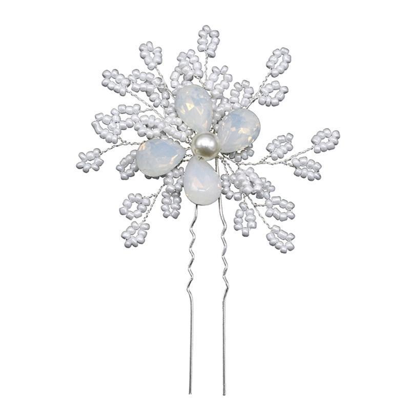 Bride Hairpins Wedding Luxury Decoration Headwear Jewelry Floral Elegant Sticks