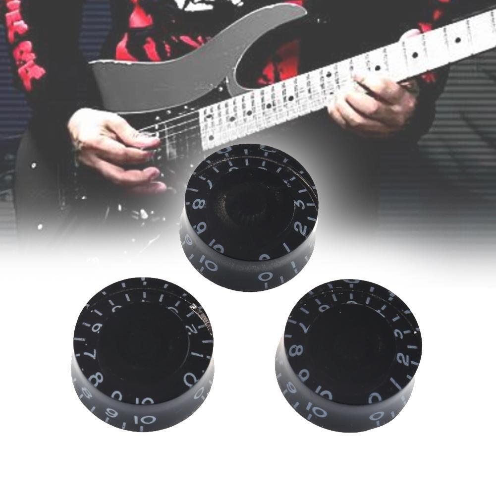 4pcs Acrylic Electric Guitar Volume Adjusting Rotary Knob Potentiometer Cap