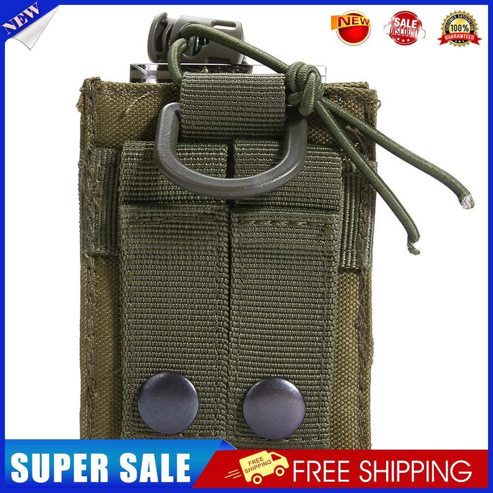 Outdoor Molle Radio Walkie Talkie Holder Bag Magazine Pouch Pocket(Green)