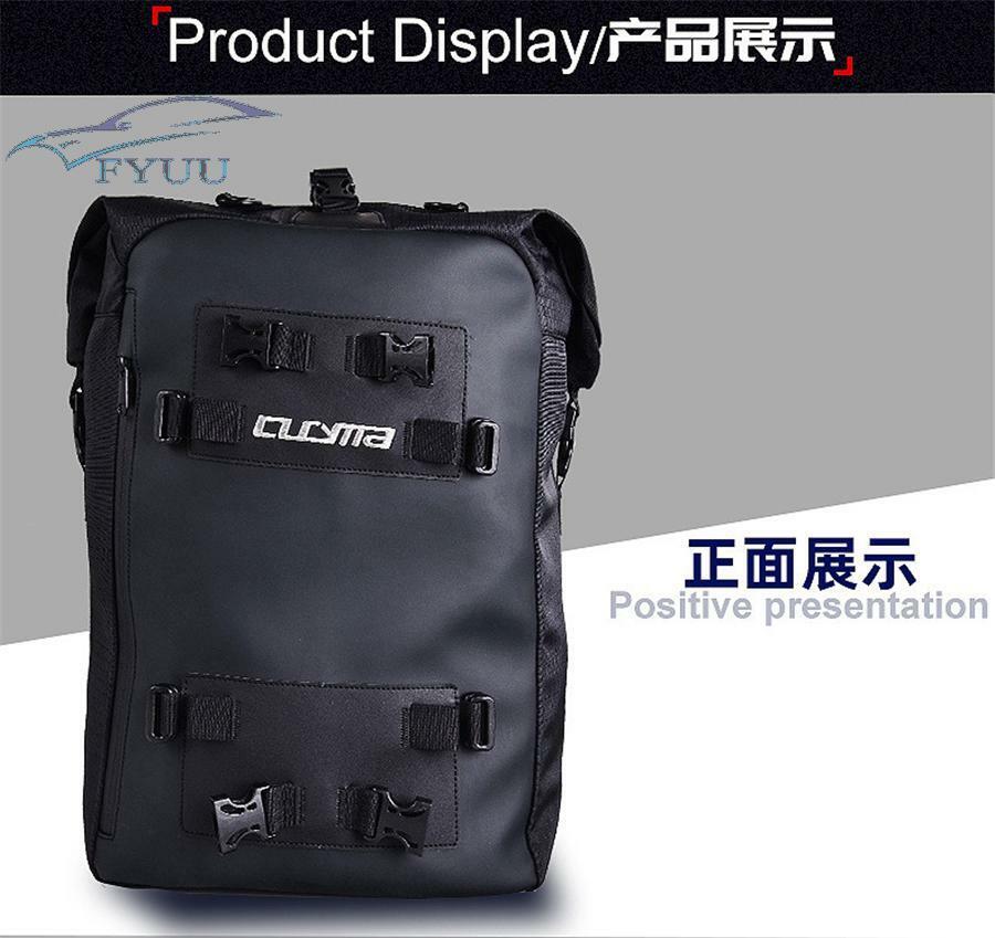 1pc S-Size Motorcycle Rear Seat Bag Waterproof Multi-Function Shoulders Backpack