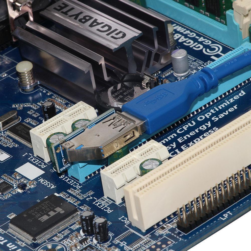 SSU FU3401 PCI-E to 4 Port USB 3.0 PCI Express Expansion Card for Desktop