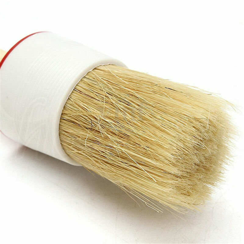 1PC Wooden Handle Round Oil Watercolor Wax Paint Bristle Chalk Painting Brush