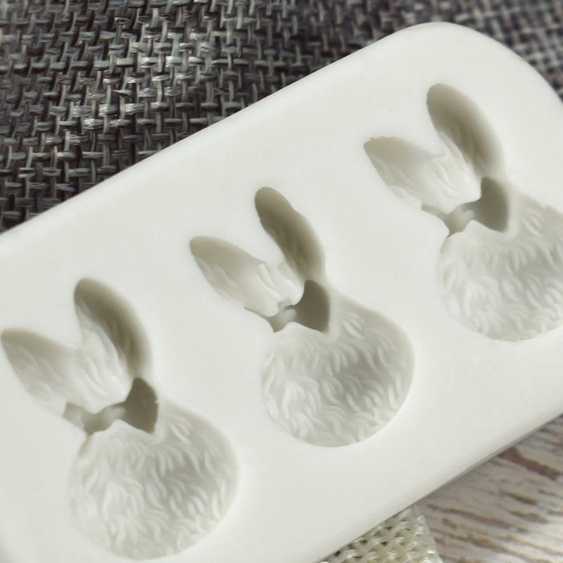 DIY Silicone Candle Moulds Rabbit Head Shaped Silicone Material for Easter