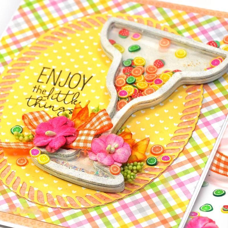 Wine Cup Shaker Cutting Dies Stencil Scrapbooking DIY Album Stamp Paper Card