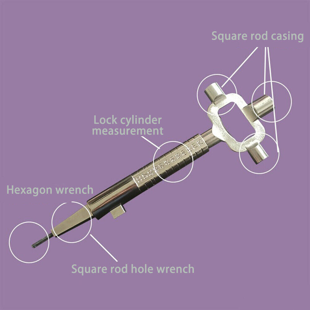 19cm Spindle Wrench Multi Purpose Cylinder Gauge Cam Turner Locksmith Tools